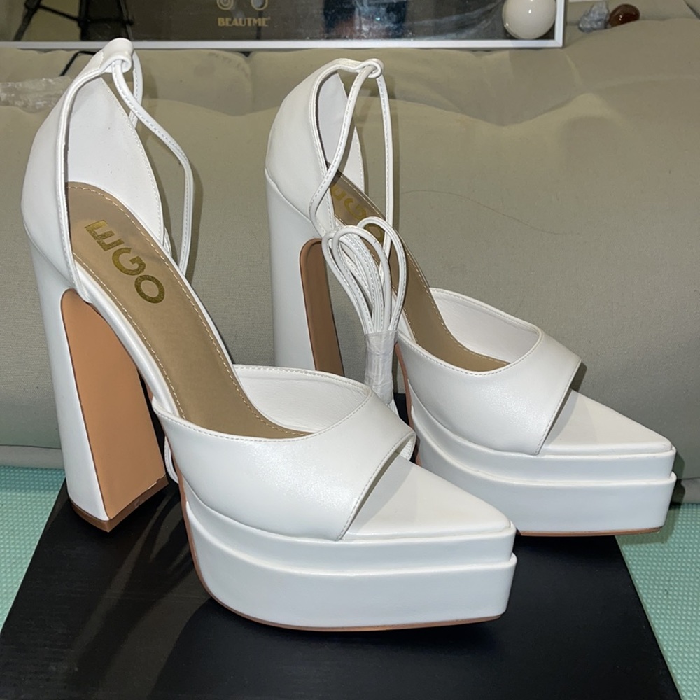 White Platform Heel
